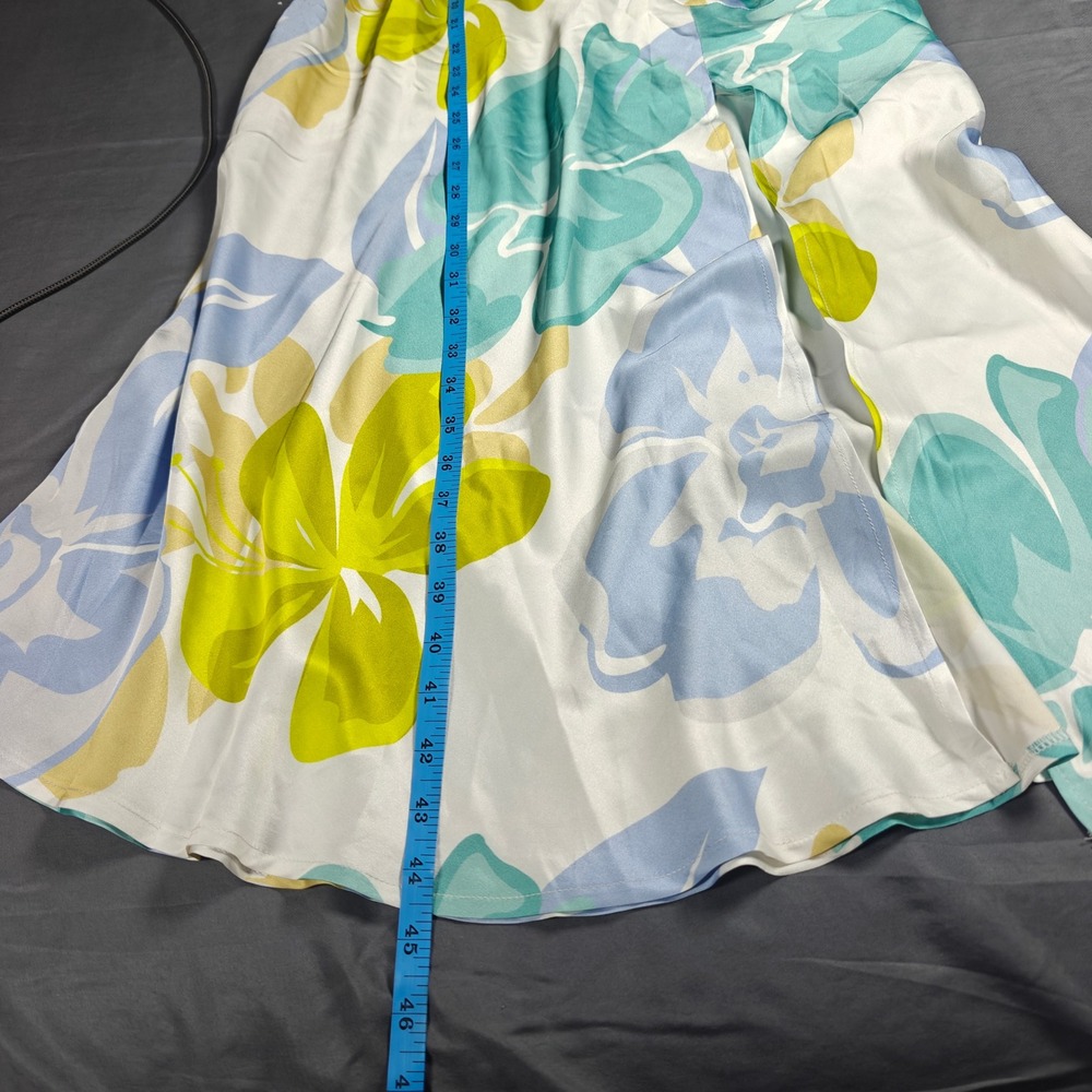 Saints & Secrets Floral Cowl Neck Slip Maxi Dress Blue Yellow White Size S NWT - Picture 14 of 15